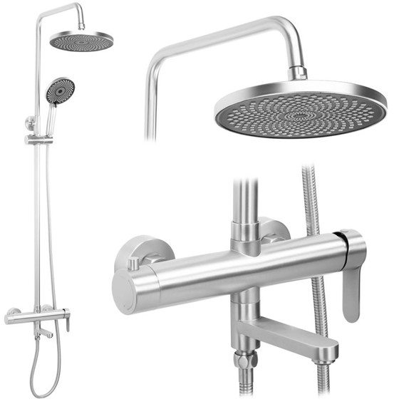 Zestaw Natryskowy ARCOS Nikiel Szczotkowany