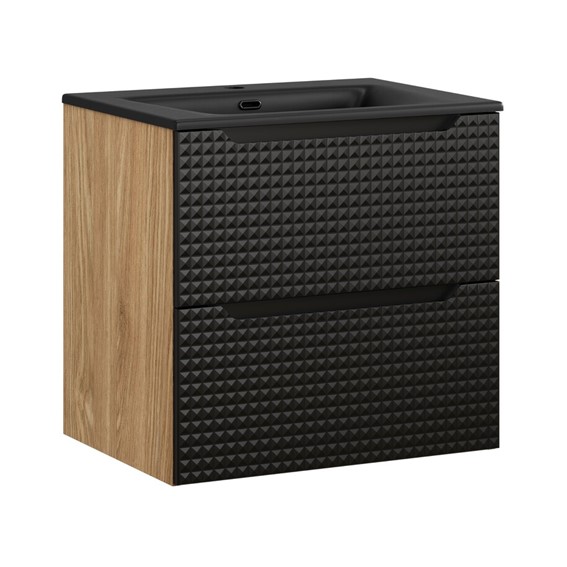 Zestaw Meblowy SKY 60cm Czarny Mat/Dąb Olejowany