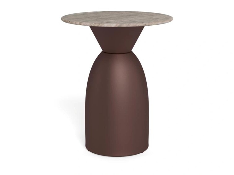 Stolik FERROL fi40 Szary/Brązowy