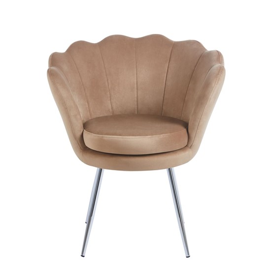 Fotel Velvet FR1-FX Cappuccino/Srebrny