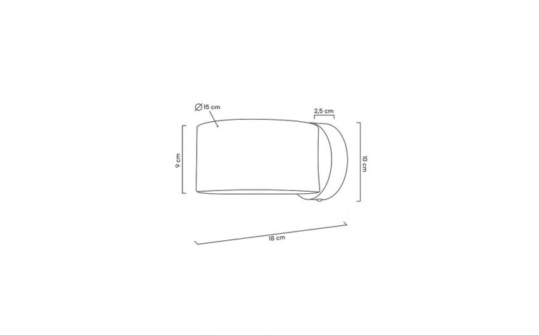 Lampa Ścienna ARRO Czarny