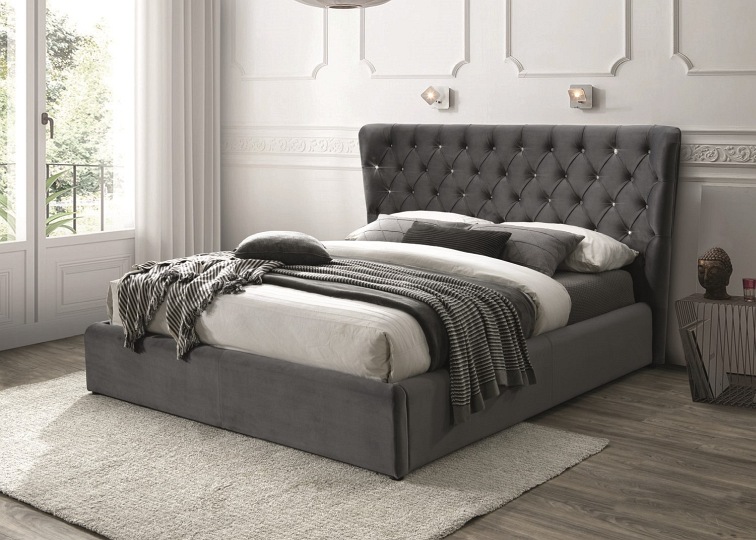 ŁÓŻKO ELECTRA 160X200 KOLOR SZARY/DĄB TAP. 76