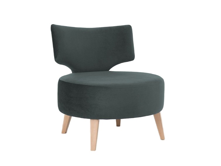 Fotel Flippin 75x60x75 Szary Bez/Naturalny