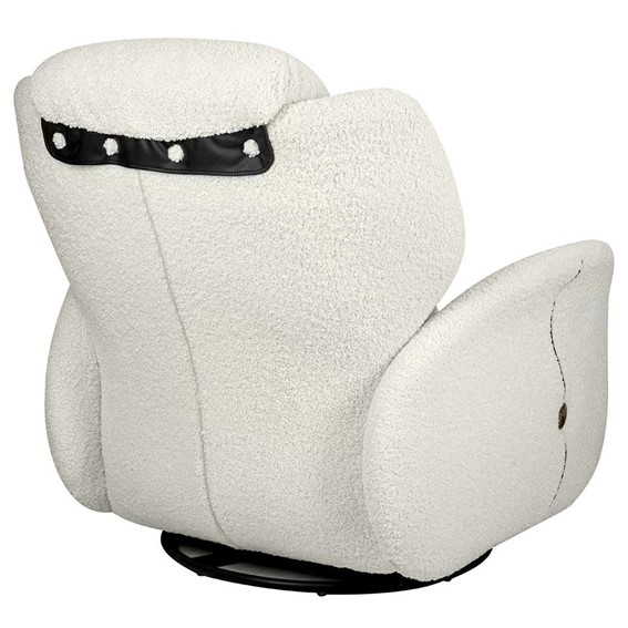 Fotel Obrotowy TAPE TEDDY Biały/Czarny