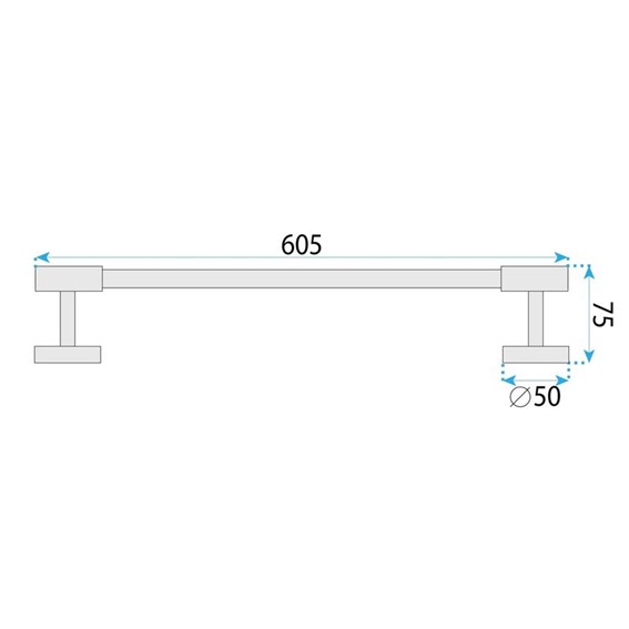 Wieszak Łazienkowy Jednoramienny GALO 5701 Złoty Szczotkowany