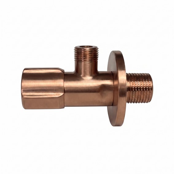 Zawór Kątowy 02 1/2" x 3/8" Miedź Szczotkowana
