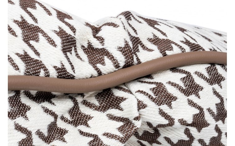 Fotel Bujany OTILIA Brązowy/Biały