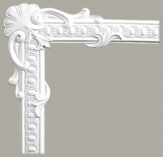 Narożnik Naścienny Zdobiony LNZ-03-1 50,5 cm Biały