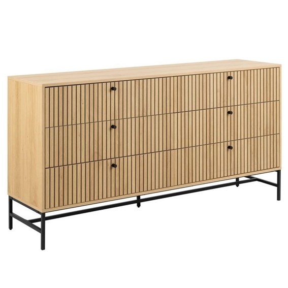 Komoda ALBANY 6 Szuflad Dąb Naturalny