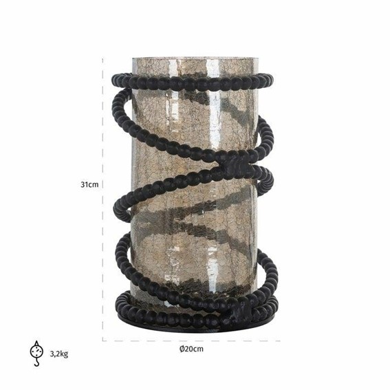 Świecznik EDISON Szkło