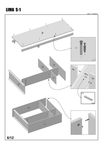 LIMA S-1 szafa biały