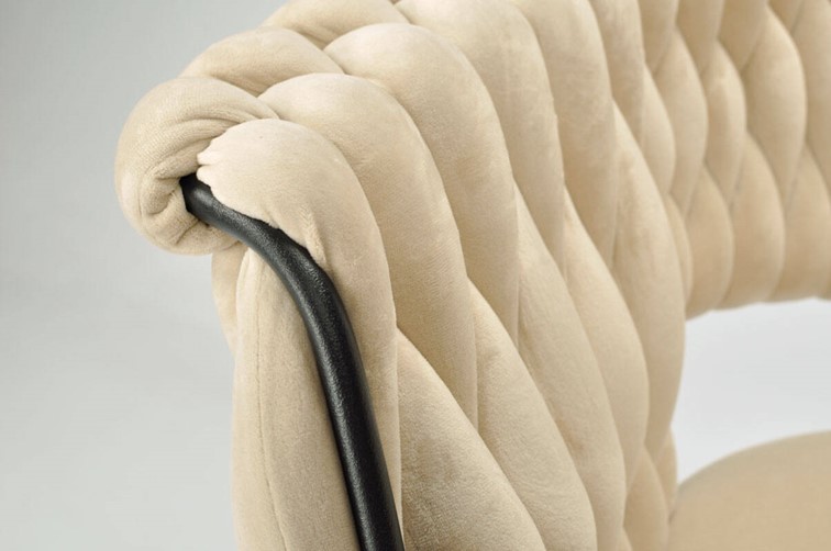 Krzesło IRIS LUX Czarny/Beżowy