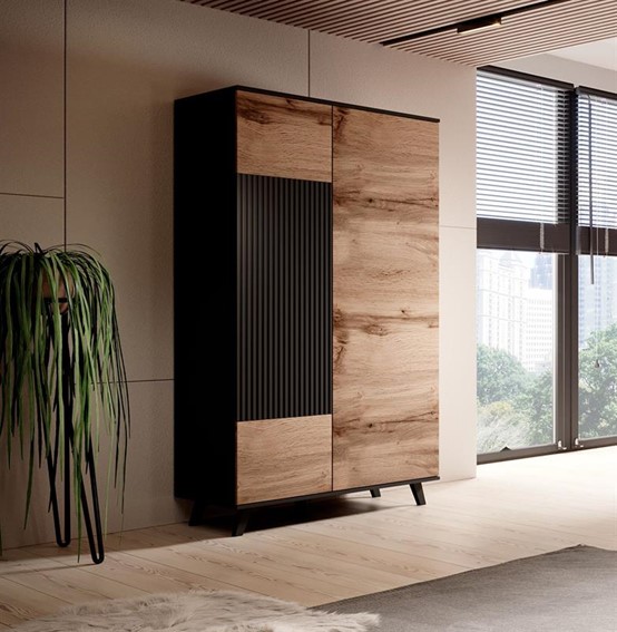 Szafa RANDOM S1 Czarny/Dąb Wotan