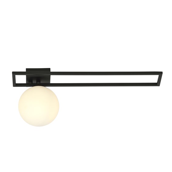 Lampa Sufitowa IMAGO 1C Czarny/Opal