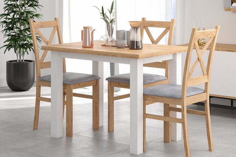 Stół MONTE 70x100 Dąb Złoty Craft/Biały