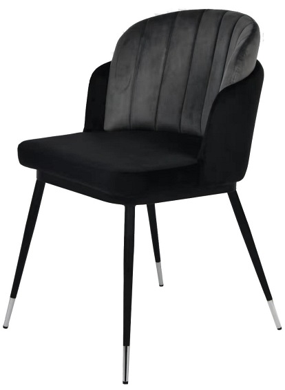 Krzesło Marcel 61x52x83 Czarny/Szary