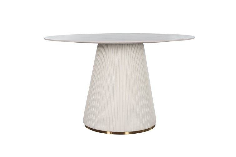 Stół MODIG M96 fi120 Biały/Złoty