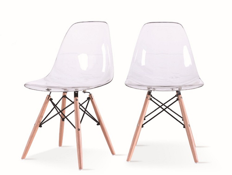 Krzesło ICE WOOD Transparentne