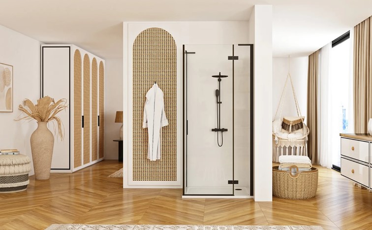 Ścianka Prysznicowa HUGO 80 Czarny