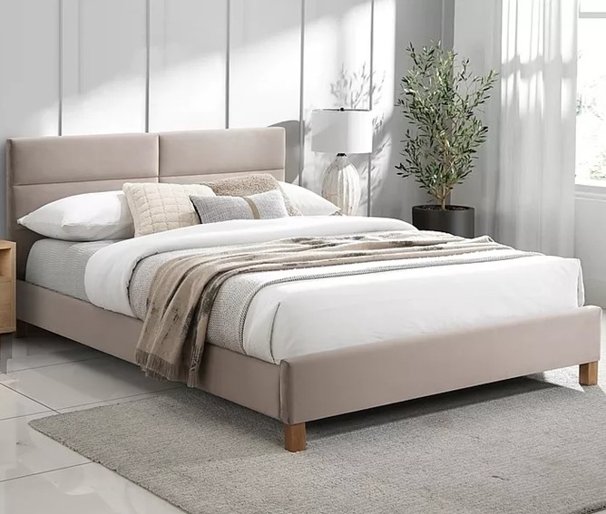 Łóżko SIERRA Velvet 120x200 Dąb/Beż Bluvel 28