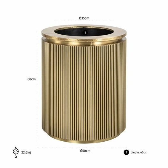 Doniczka na Kwiaty IRONVILLE Złoty
