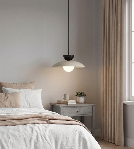 Lampa Wisząca MULAN 1 Beżowy/Czarny