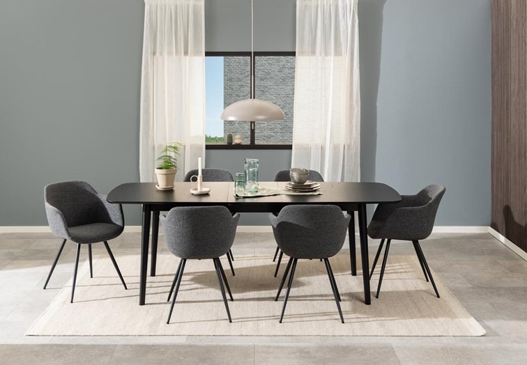 Stół MONTREUX 219x90 Prostokątny Czarny