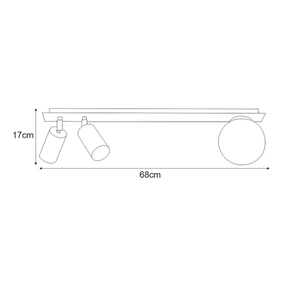 Lampa Sufitowa ALBIO K-4135 Czarny/Biały Matowy