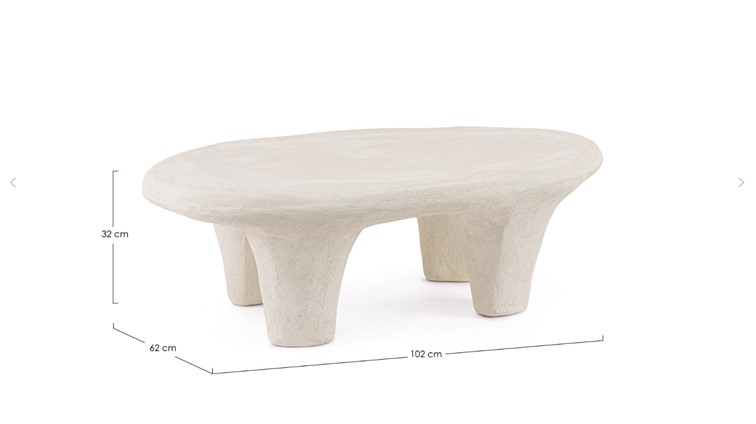 Stolik Kawowy ALBIN 102x62cm Beżowy