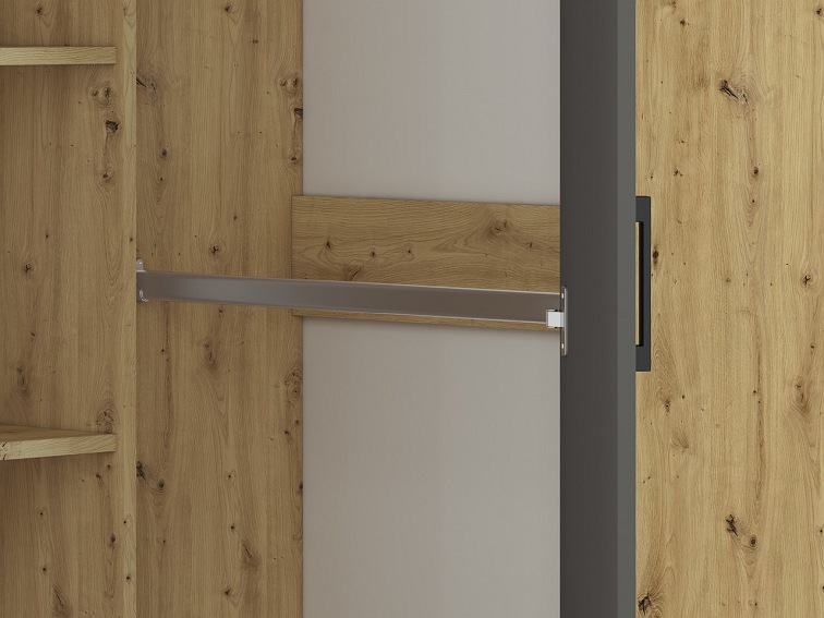 Szafa FINI 13 Biały/Szary/Dąb