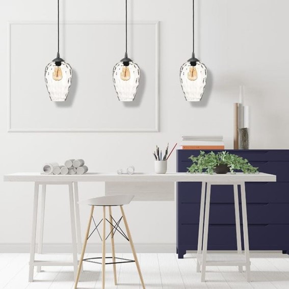 Lampa Wisząca FIORA 1L Czarny