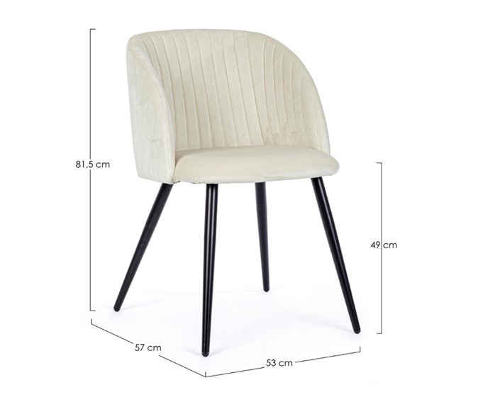 Krzesło QUEEN VELVET Biały