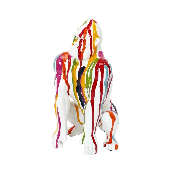 Dekoracja Goryl 14x14x24 Kolorowy