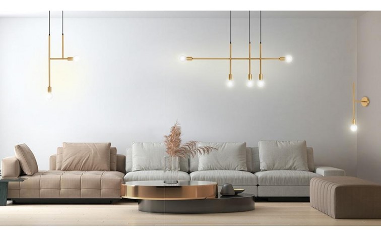 Lampa Wisząca RIVA 5 Złoty