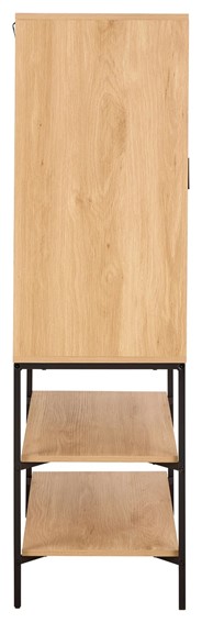 Regał JAIPUR Dąb Naturalny/Czarny