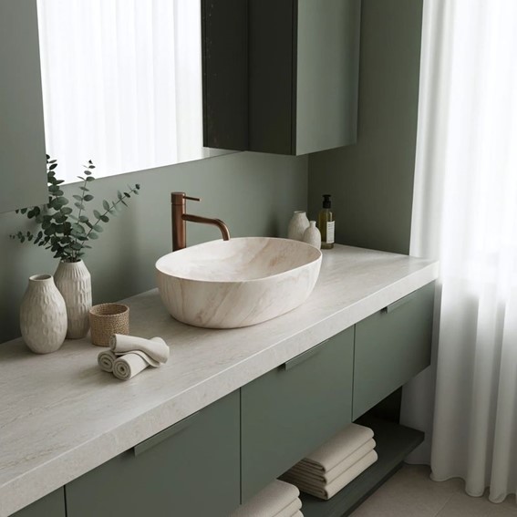 Umywalka Nablatowa AMELIA KALLISTO 48 Beżowy