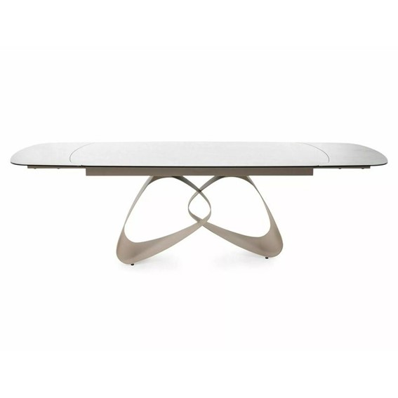Stół Rozkładany VALENTINO Ceramic (260-180)x98cm Beż Połysk/Kaszmir