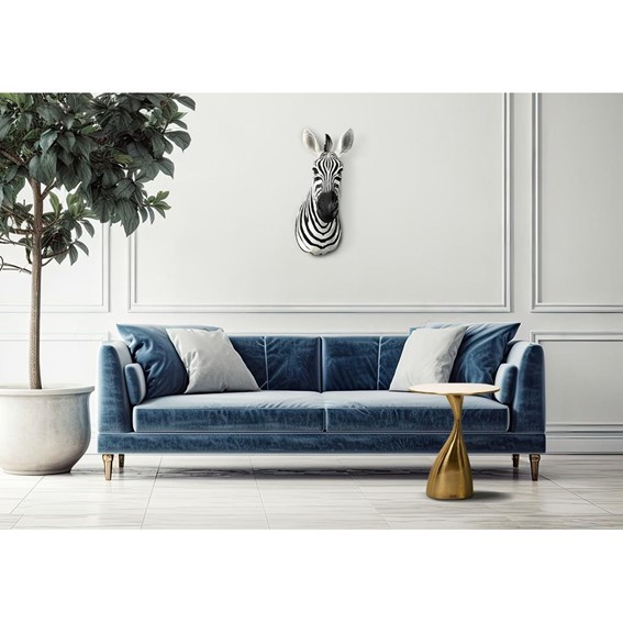 Dekoracja Ścienna ZEBRA Czarny/Biały