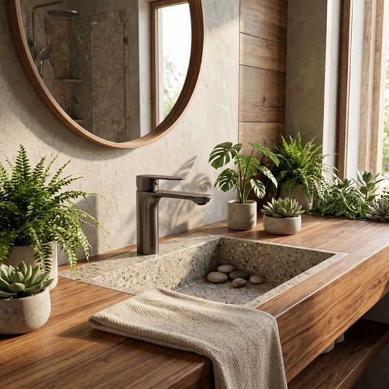 Bateria Umywalkowa Niska DROP Tytan