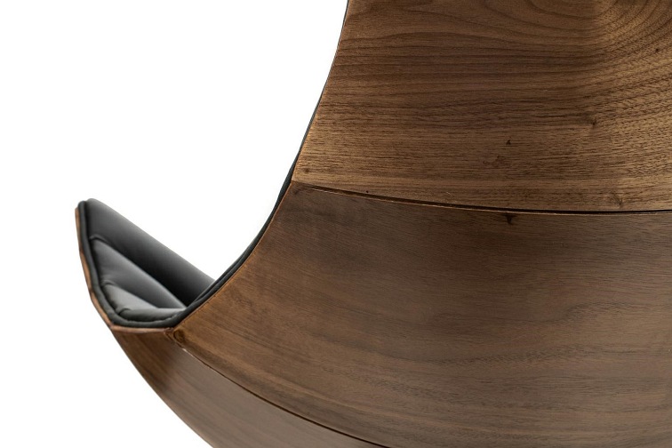 Fotel z Podnóżkiem Hommer 84x73x115 Czarny/Brązowy