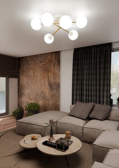 Lampa Sufitowa MAGNUM 6 Biały/Opal