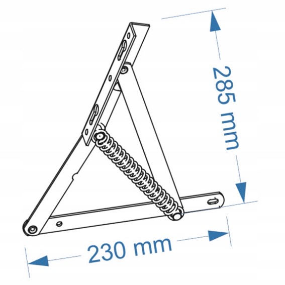 Podnośnik Sprężynowy PT141C Tapicerski Czarny (Komplet)