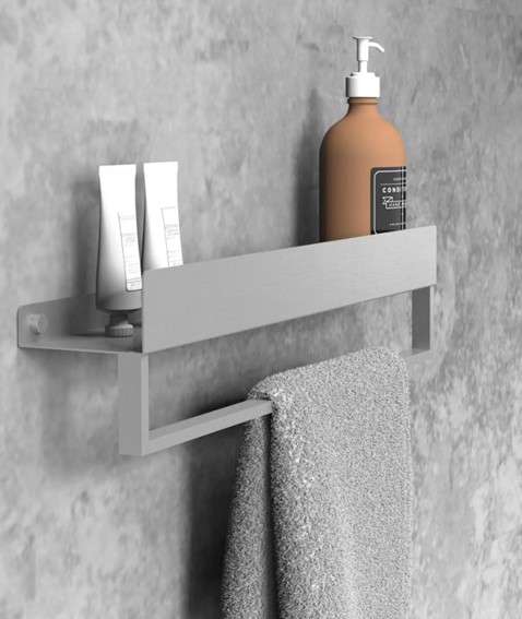 Półka Łazienkowa Wannowa SF01 45cm Stal Szczotkowana