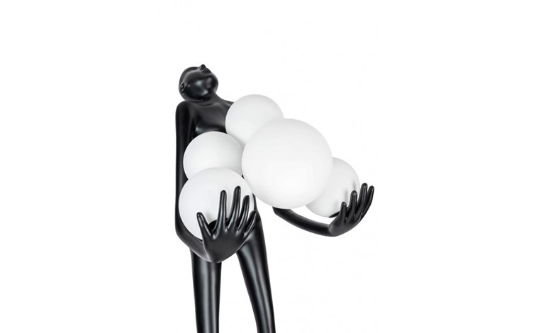 Lampa Podłogowa HUMAN PREMIUM Czarny/Biały