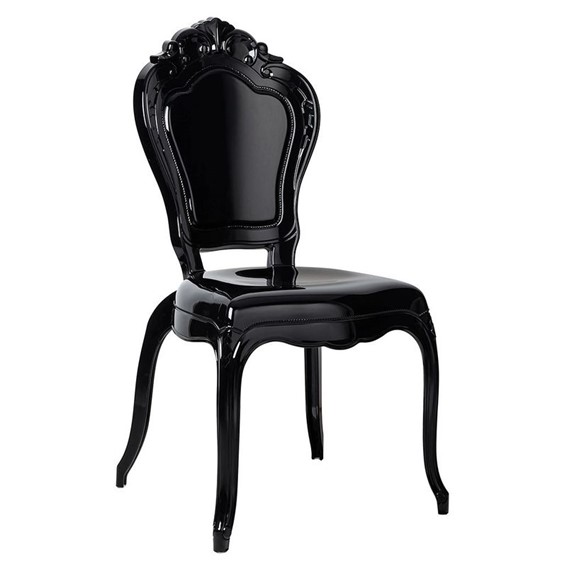 Krzesło KING Czarny/Poliwęglan