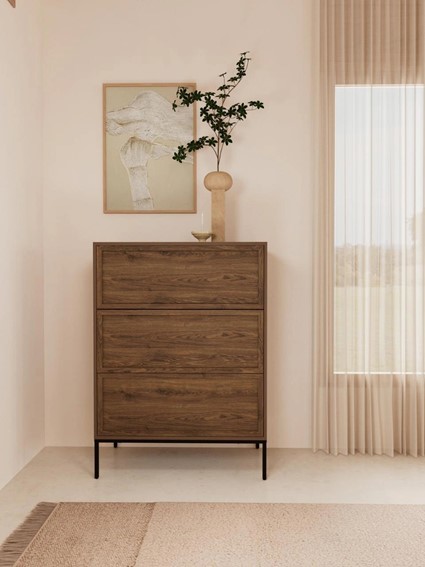 Komoda PALMDALE z Szufladami Dąb Dymiony