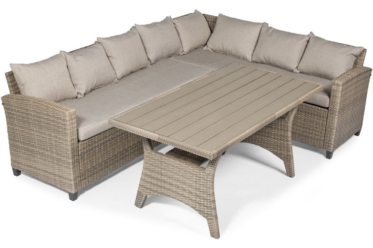 Narożnik Ogrodowy Sztokholm 6-Osobowy Cappuccino