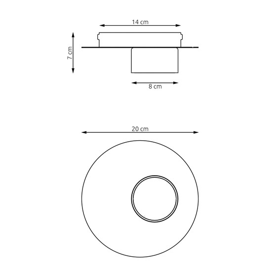 Lampa Sufitowa BOLX 1 Czarny