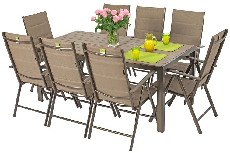 Zestaw Ogrodowy Modena Max 8-Osobowy Brązowy