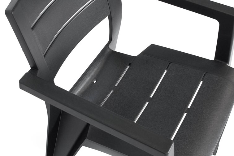 Zestaw Ogrodowy Jadalniany JULIE 6-Osobowy Grafitowy